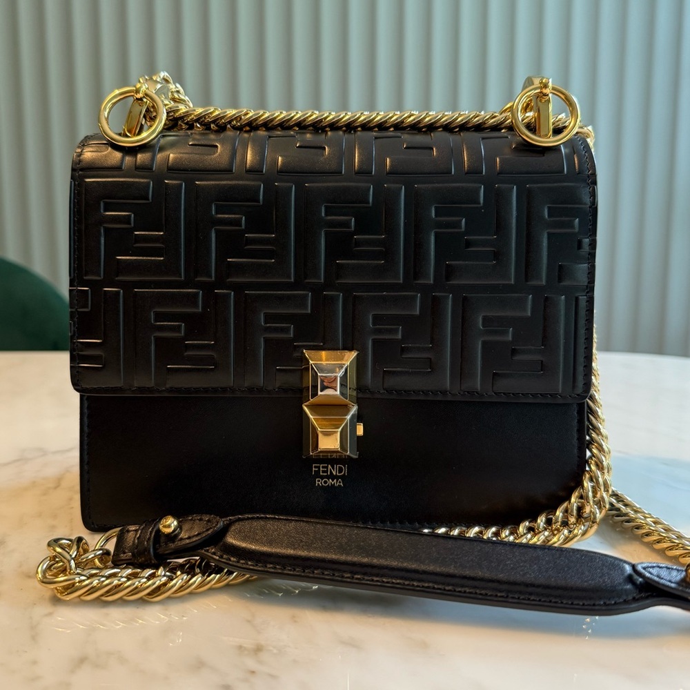 Fendi Kan I Small Leather Handbag